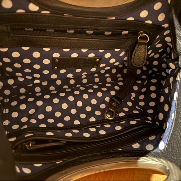 Black Leather clutch bag with Gold Oval Buckle - Picture 6 of 6